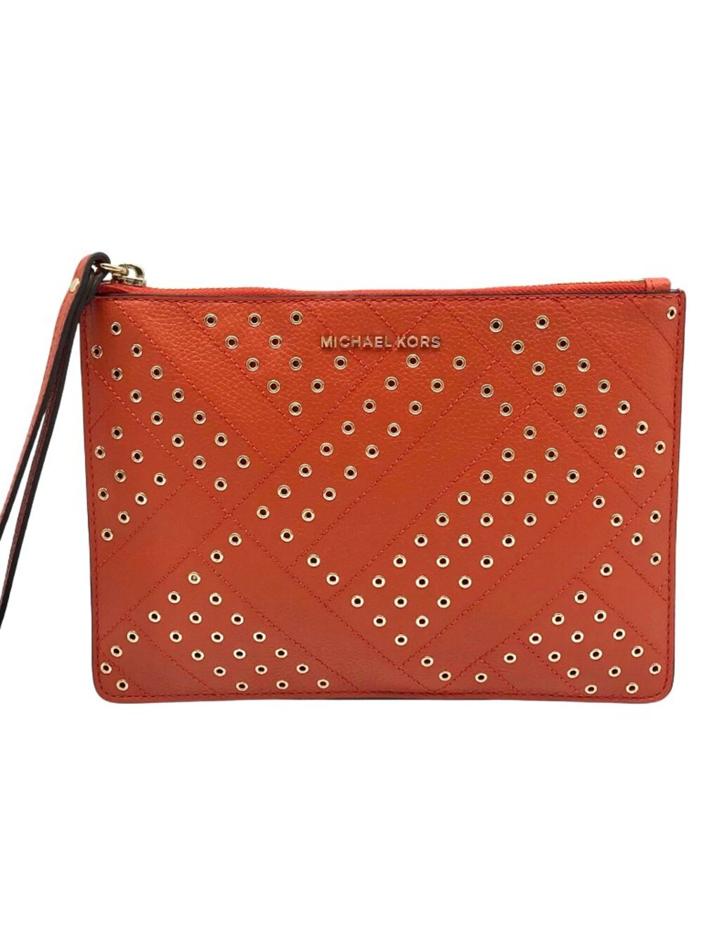 Michael Kors Persimmon Leather Jet Set Travel Wristlet